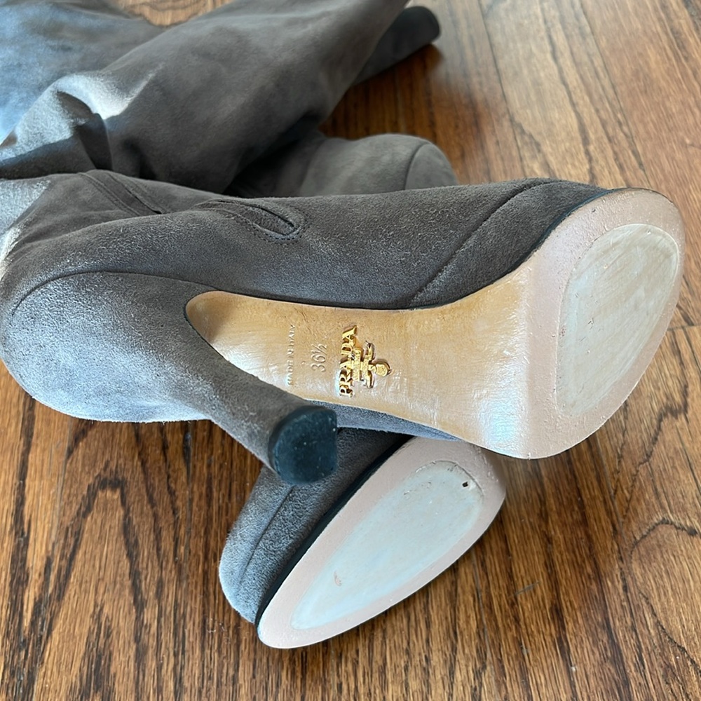 Good condition! Suede tall boots - Picture 3 of 4